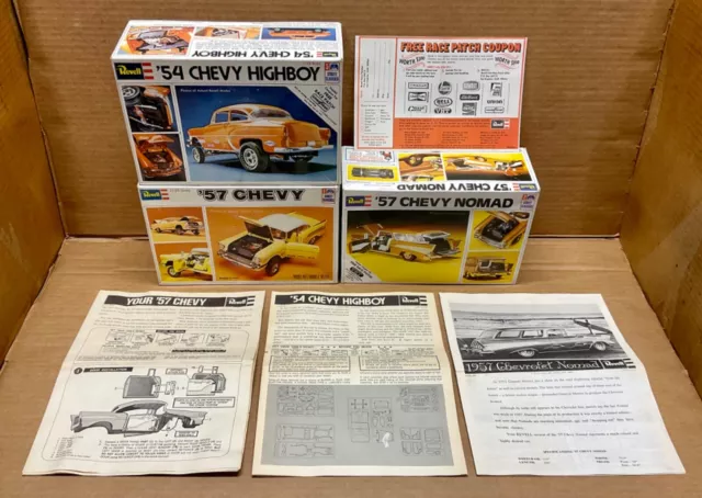 Vintage Revell Model Kit Boxes Only! 1954 Chevy Gasser 1957 Bel Air & Nomad!