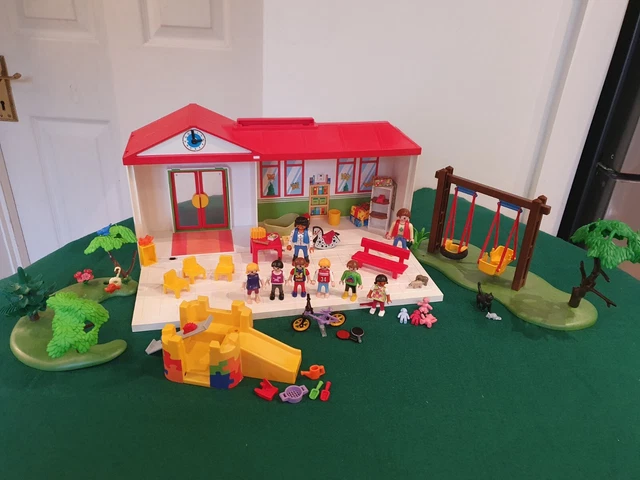 playmobil bundle foldup school with playground 8 pupils & teachers + accessories