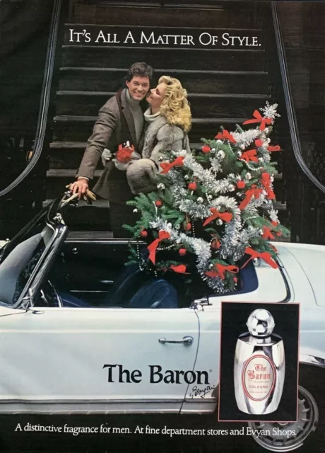 1984 THE BARON Cologne for Men It's All a Matter of Style Holidays PRINT AD