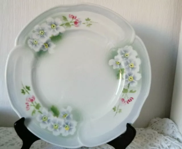 Ancienne Assiette Plate  En Faience De Luneville Modele Pommier 1880-1900