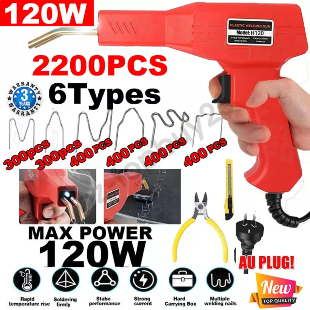 Plastic Welding 120W Machine  Stapler Welder Garage Tool Repair Kit Car Bumper