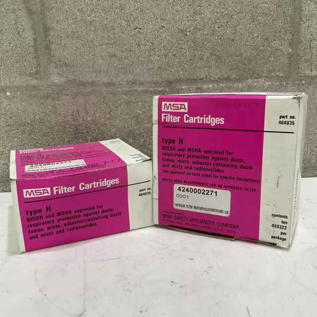 Msa 464035 5096 Filter Cartridge Type H Lot Of 20 373