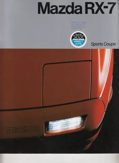 1986 MAZDA RX-7 2nd Gen  ROTARY Australian Prestige 24p Brochure