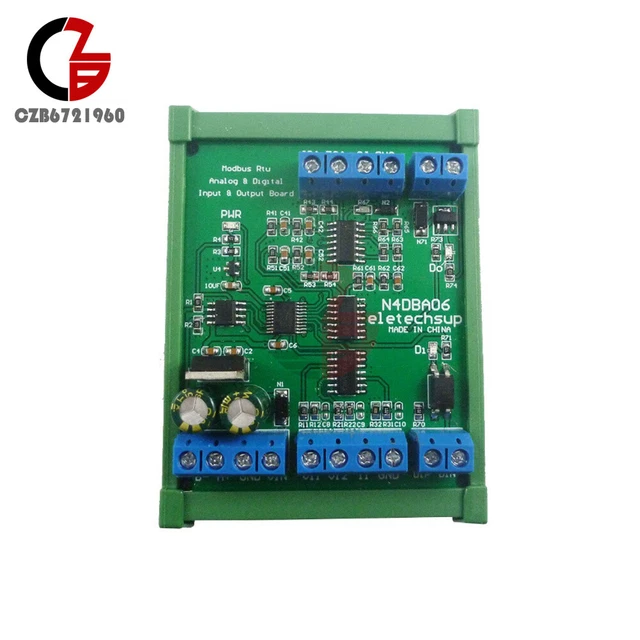 N4DBA06 8 CHANNEL Analog Digital IO Module RS485 Modbus Rtu Protocol ...