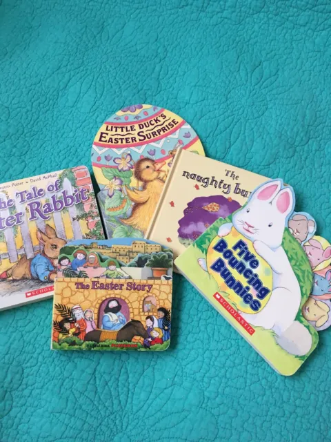 Lot Of 5 Assorted Children’s Easter Hardcover/Board Books..