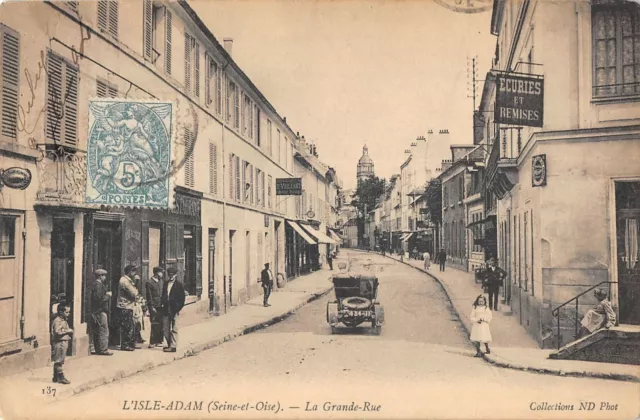 Cpa 95 L'isle Adam La Grande Rue