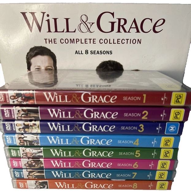 Will & Grace The Complete Collection Season 1 2 3 4 5 6 7 8 DVD 2017 R4 PAL NBC