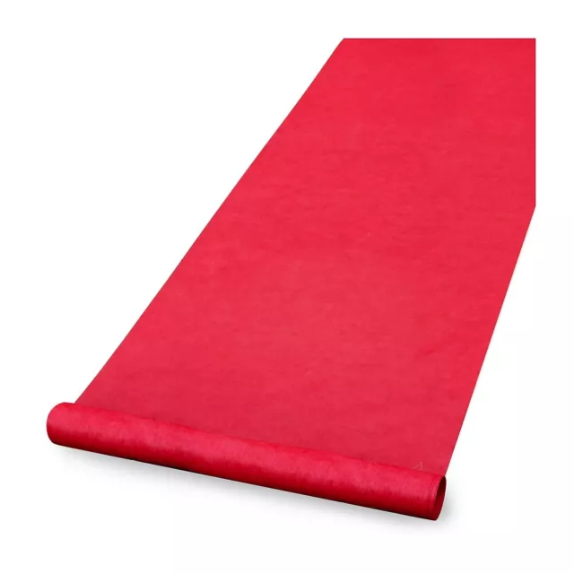 Hortense B. Hewitt HBH Blank Aisle Runner With Pull Cord 36" x 100' Red 30056ST