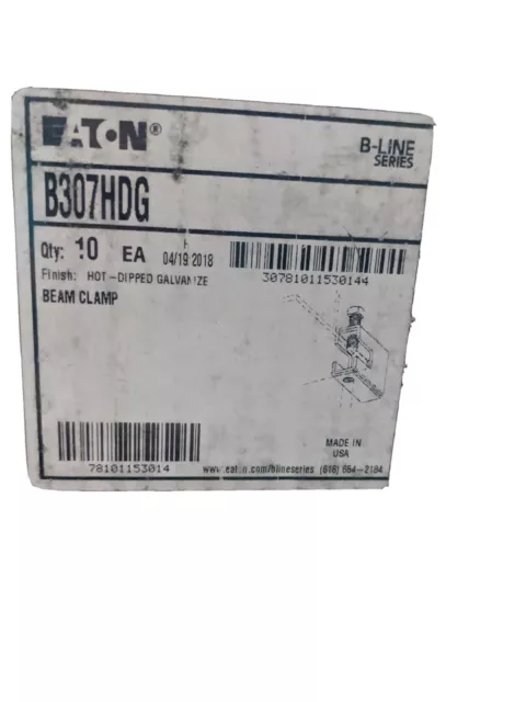 Eaton  B307HDG Eaton B-Line Beam Clamp 1/2" Rod Hot Dipped GALVANIZED NIB OF 10