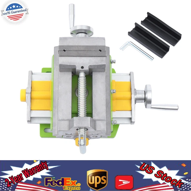 2 Way 43' Drill Press X-Y Compound Vise Cross Over Slide Mill Milling Vice Table