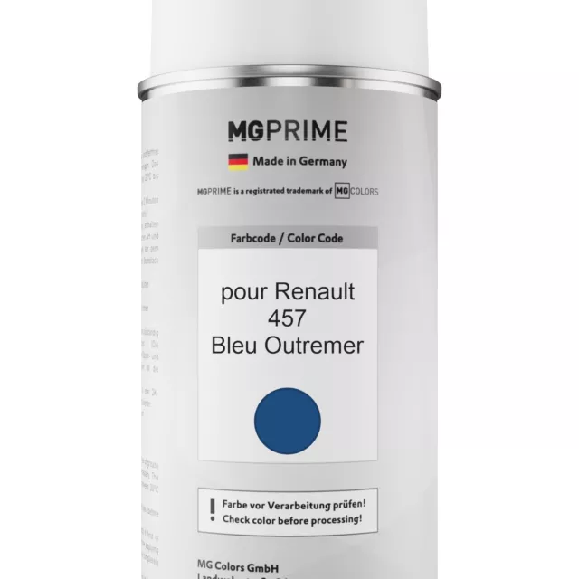 Peinture Voiture Bombes aérosols pour Renault 457 Bleu Outremer Basis Klarlack 2