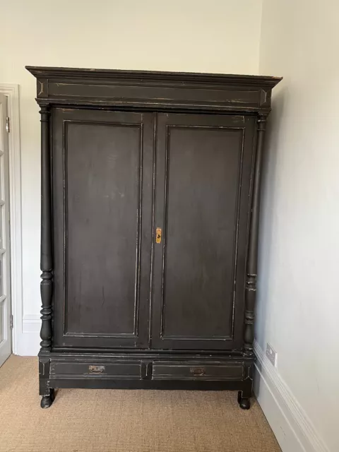 Rustic French Armoire / Large Antique French Armoire / Sandblasted Oak Wardrobe
