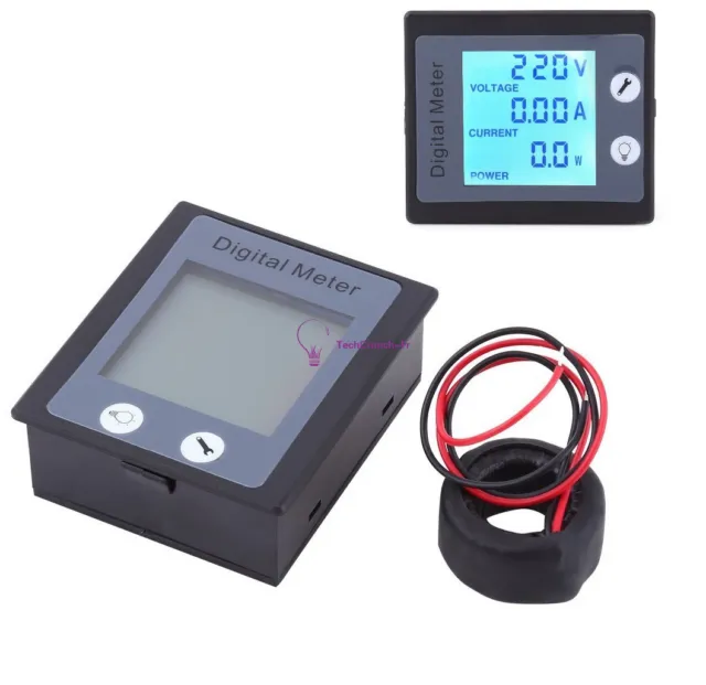 AC 80-260V 100A Digital LCD Pannel Voltage Power Meter Energy Ammeter Voltmeter 2