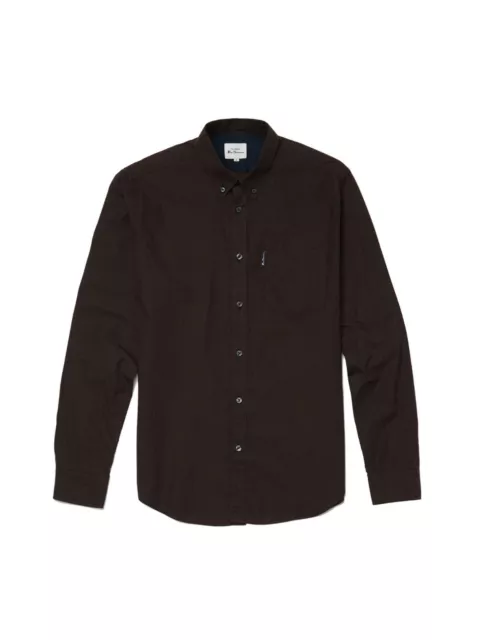 🔵 Ben Sherman Camicia Signature Gingham Shirt Cocoa Brown 59141 New Fw 21/22