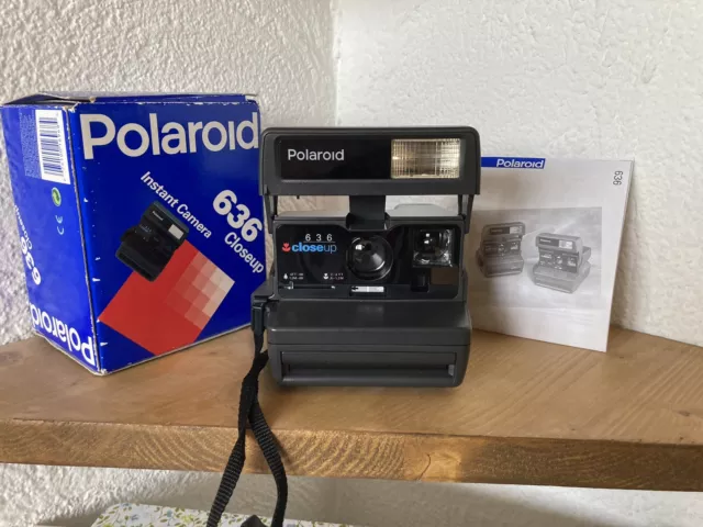 Kamera Polaroid 636 Instant Camera Sofortbildkamera ovp closeup Top Vintage