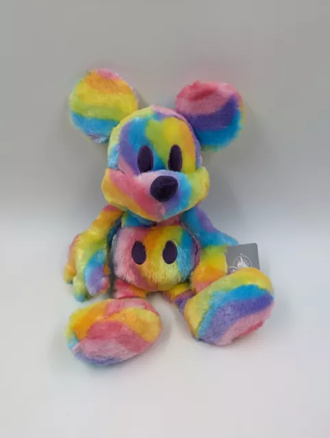 Disney Store Pastel Rainbow Mickey Mouse Plush Soft Toy Easter