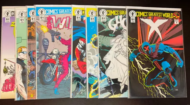 COMICS GREATEST WORLD (Dk Horse 1993) -- FULL Set of 16 -- 1st Barb Wire Ghost