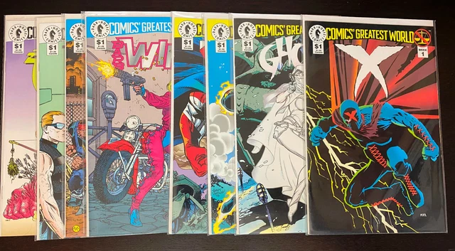 COMICS GREATEST WORLD (Dk Horse 1993) -- FULL Set of 16 -- 1st Barb Wire Ghost