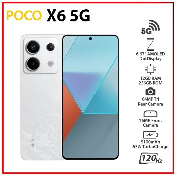 Smartphone Xiaomi Poco X6 5G Dual Sim 6.67 12GB/256GB White (Global)