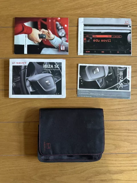 SEAT IBIZA SC (2012 - 2014) Owners Manual / Handbook + Case / Wallet
