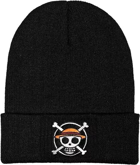 Anime Skull Embroidery Men and Women Beanies, Winter Fun Knit Hat