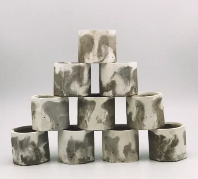 12 piezas frascos de velas vacíos al por mayor para hacer velas gris mármol blanco lujoso decoración6
