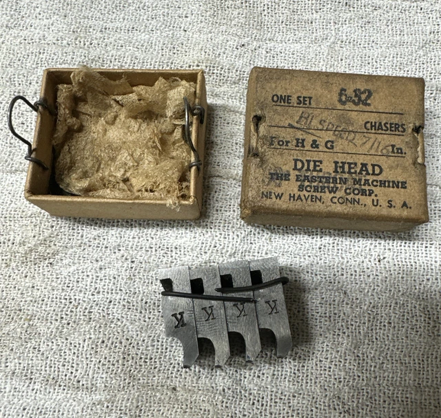 6-32 Thread Chasers for H&G 7/16" Threading Die Head Eastern Machine Screw