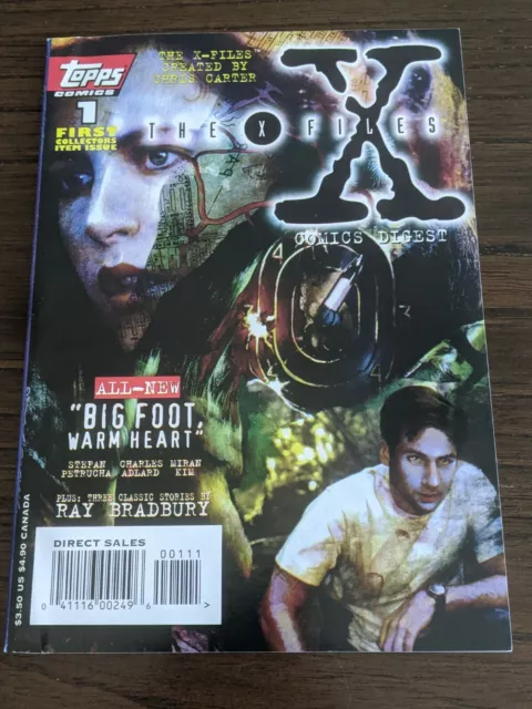 X Files Comic Digest BIG FOOT WARM HEART #1 December 1995 Topps Comics Ashcan