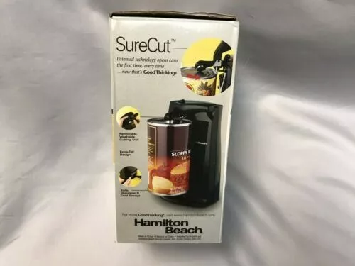 Ouvre-boîte électrique Hamilton Beach Sure Cut plus boîte ouverte noire  2