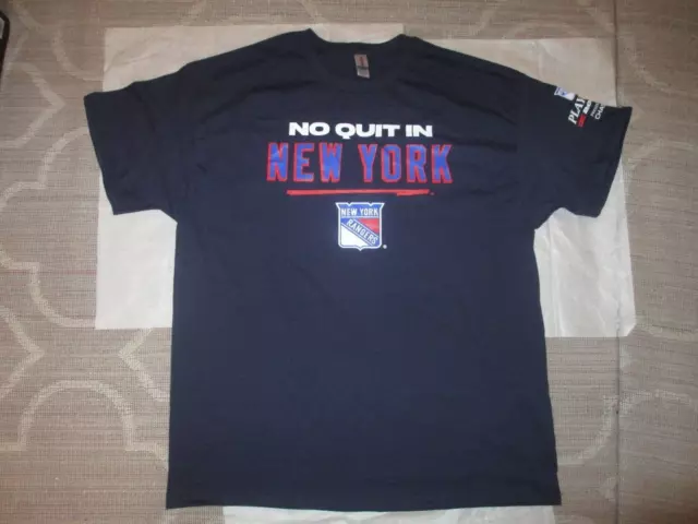 NY RANGERS 3 SHIRTS SGA XL + 2 RALLY TOWELS NHL STANLEY CUP PLAYOFFS NO QUIT
