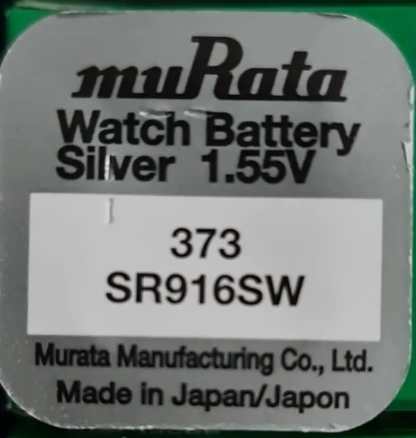 1x Sony/Murata Batterien 373 Sony Knopfzelle Uhren-Batterie SR 916 SW ÖZENSAAT