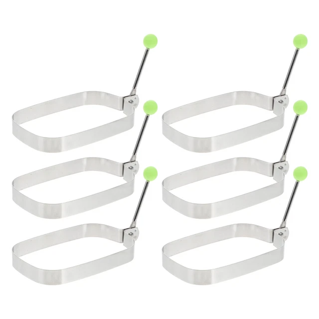 6 Pcs Eierring Edelstahl Aus Silikon Rundes Kochwerkzeug Für Die Küche Sandwich