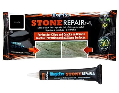 Stone Repair Ezy: (Black) Marble, Granite, Quartz Countertop Chip Re...