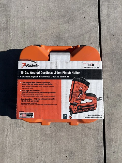 Paslode 902400 16 Gauge Angled Cordless Li-Ion Finish Nailer, New Paslode 902400 16 Gauge Angled Cordless Li-Ion Finish Nailer, New