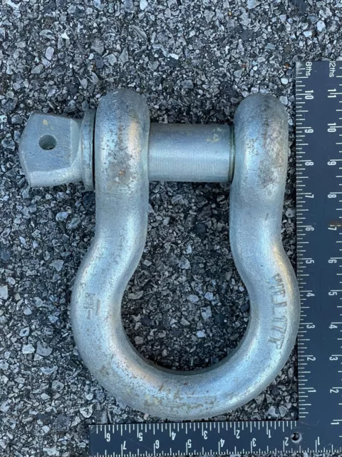 New 1-1/2" Galvanized Steel Screw Pin Anchor Bow Shackle - WLL 17 Ton
