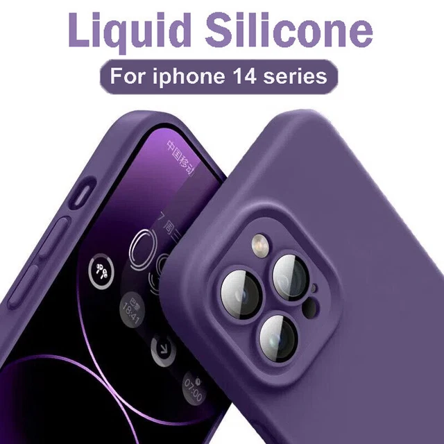 Case For iPhone 14 13 12 11 Pro Max XS XR Shockproof Liquid Silicone Phone Cover