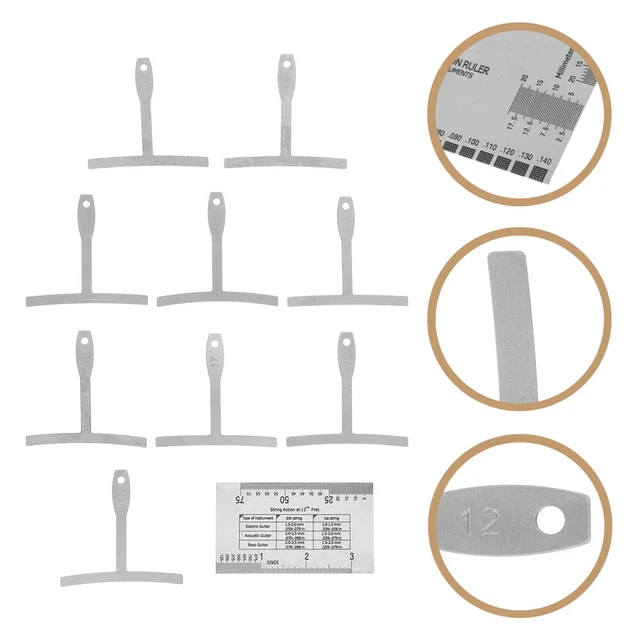 Kit De 4 Outils De Luthier Pour Manche De Guitare - Règles De Nivellement Des Frettes - Compatible Avec La Plupart Des Guitares électriques