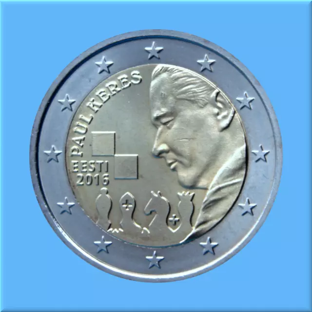 2 Euro Gedenkmünze Estland 2016 - 100. Geburtstag von Paul Keres