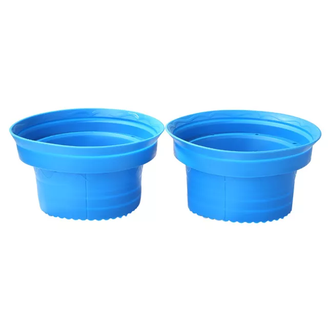 NEW 2pcs 6.5in Waterproof Car Speaker Covers Soft Silicone Horn Spacer (Blue)