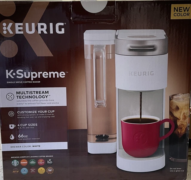 KEURIG KSUPREME SINGLE Serve KCup Pod Coffee Machine White 30.00