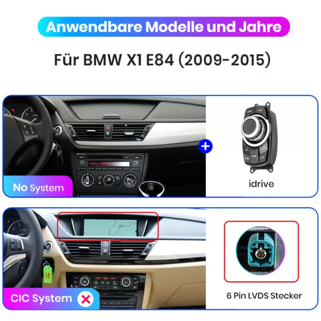 Carplay Für BMW X1 E84 Autoradio GPS Navi Sat Carplay Android12 4G WIFI NO SCREE 2