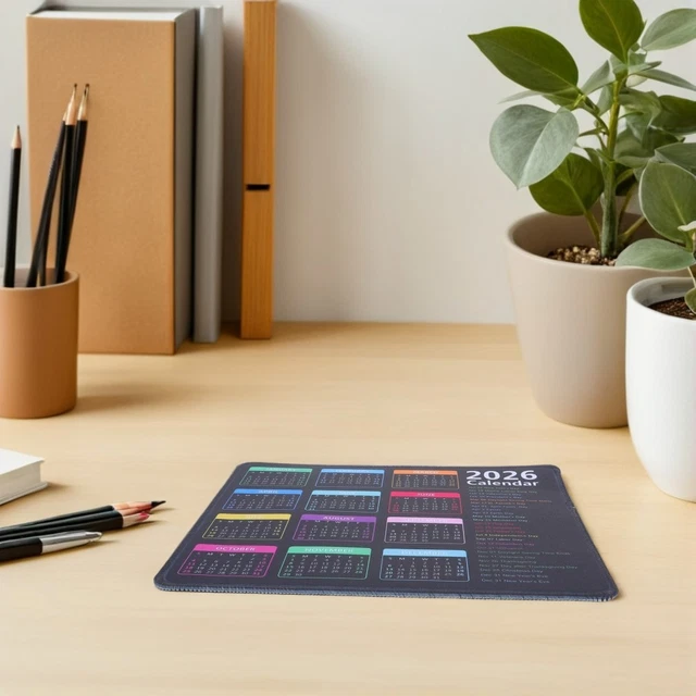 MOUSE PAD CALENDAR: 2026 Calendar Mousepad - 2026 Desktop Mat For ...