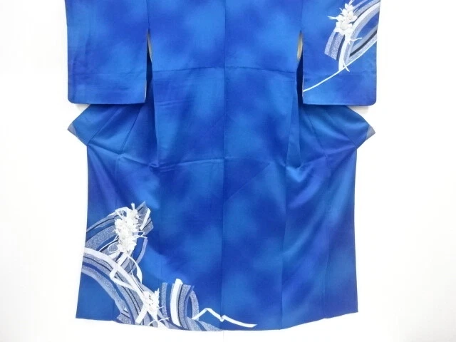 81529# Japanese Kimono / Antique Kimono / Embroidery / Flower
