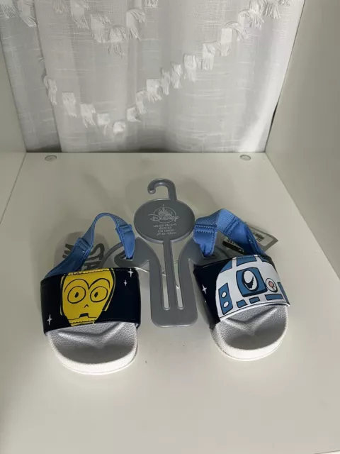 Star Wars Disney sandals/slides R2-D2 and C-3PO. New With Tags Size 5/6