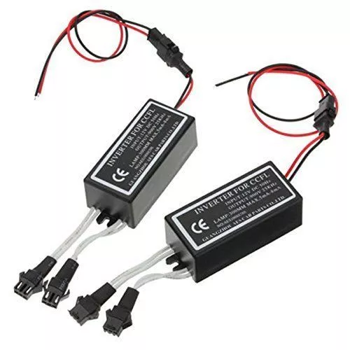 2PCS Spare Inverter Ballast for CCFL Angel Eyes Halo Rings Kit 4-outputs Female