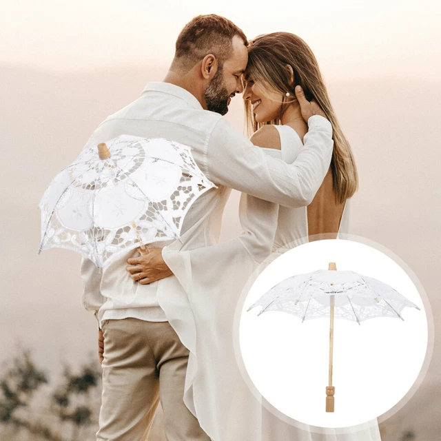 Broderie Parapluie En Dentelle De Coton Tenue De Mariée Parapluie Artisanal
