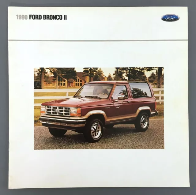 1990 Ford Bronco II 2 Showroom Sales Booklet Dealership Catalog Auto Car Vintage