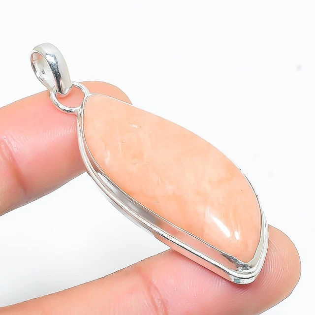 Orange Aventurine Gemstone Handmade Gift Jewelry Pendant 2.17" y488