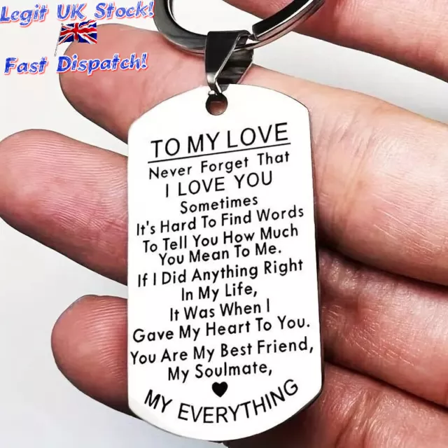 To My Love. Romantic Keyring Gift Girlfriend Boyfriend Husband Wife Anniversary