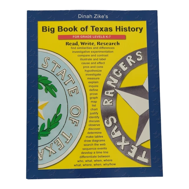 *BRAND NEW* Big Book of Texas History Grades K-7, Zike, Homeschool Teacher Class